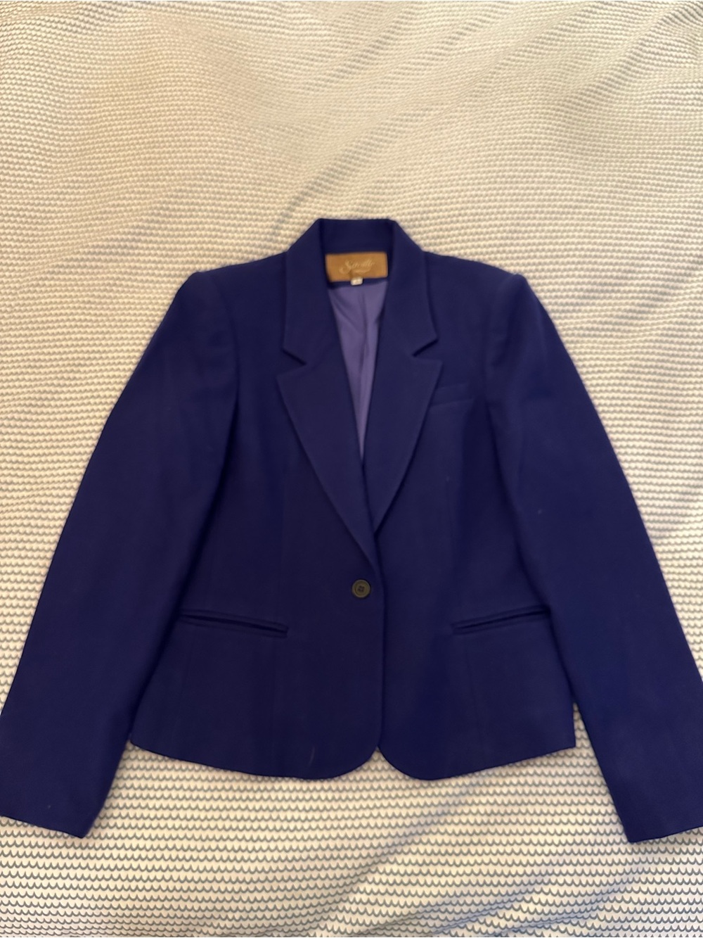 Vintage Women's Purple Single-Button Blazer Jacket